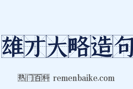 雄才大略造句是什么意思的图片